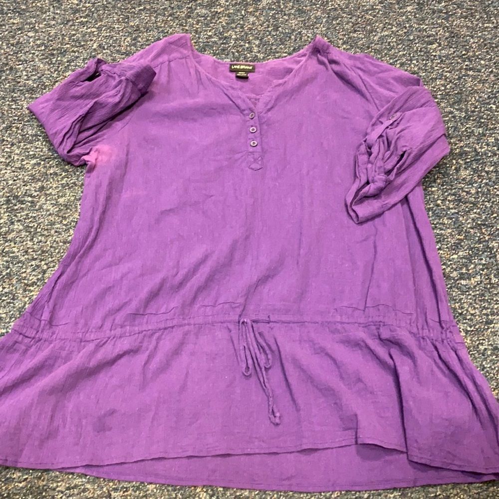 Lane Bryant Purple peasant top sz. 22/24